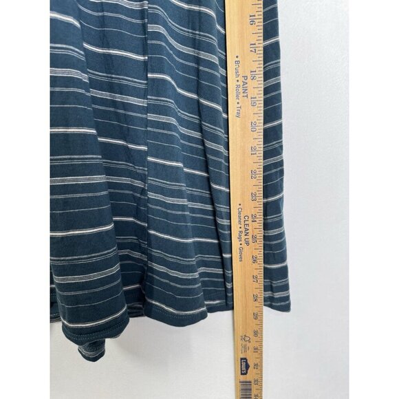 Garnet Hill Dress Womens XL Blue Stripe Seamed Knit Trapeze Scoop Neck Stretchy - Picture 9 of 10